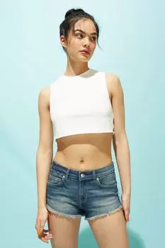 Джинсовые шорты с заниженной талией H&amp;M, синий деним