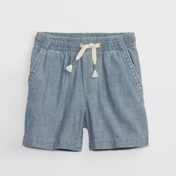 Джинсовые шорты с завязками на шнурке Gap, синий