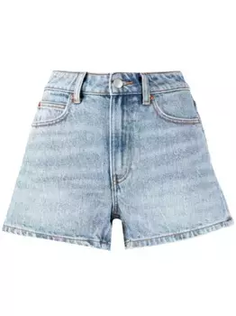 Джинсовые шорты с завышенной талией Alexander Wang, синий