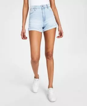 Джинсовые шорты с завышенной талией для юниоров высотой 3 дюйма с пышными формами Celebrity Pink