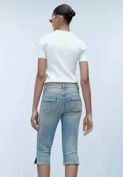 Джинсовые шорты SAMIRA Mango, синий