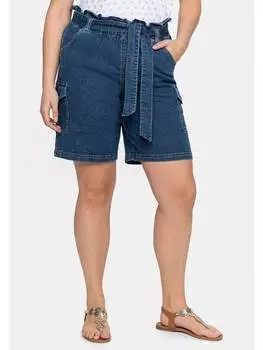 Джинсовые шорты sheego, цвет blue used denim