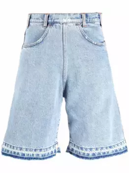 Джинсовые шорты широкого кроя Philosophy Di Lorenzo Serafini, синий