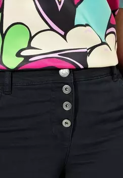 Джинсовые шорты SICHTBARE KNPFE KREMPELSAUM Angel of Style, черный