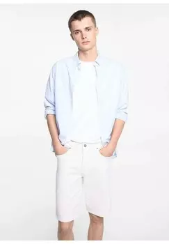 Джинсовые шорты SIDNEY W Mango Kids, белый