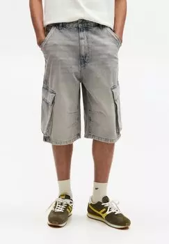 Джинсовые шорты SKATER - BERMUDA PULL&BEAR, светло-серый