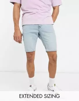 Джинсовые шорты скинни винтажного голубого оттенка ASOS DESIGN