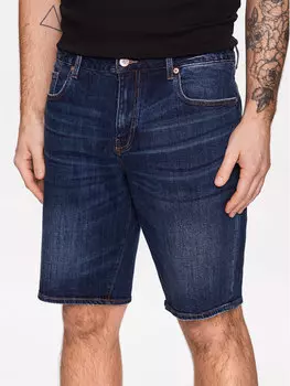 Джинсовые шорты slim fit Armani Exchange, синий