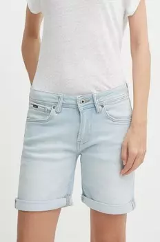 Джинсовые шорты SLIM SHORT MW Pepe Jeans, синий