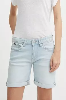 Джинсовые шорты SLIM SHORT MW Pepe Jeans, синий