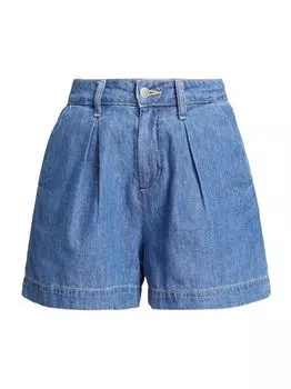 Джинсовые шорты со складками Zahari L'AGENCE