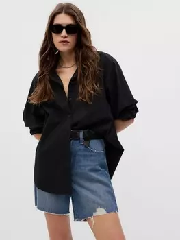 Джинсовые шорты со средней посадкой Gap, синий