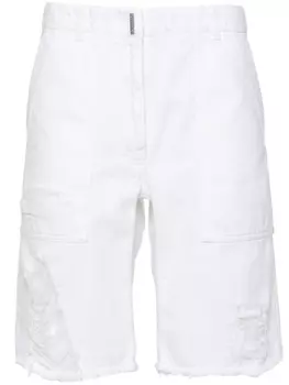 Джинсовые шорты со средней посадкой Живанши, белый