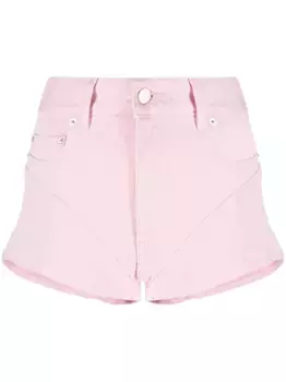 Джинсовые шорты Spiral со вставками Mugler, розовый