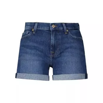 Джинсовые шорты средней длины. Seven For All Mankind, бежевый