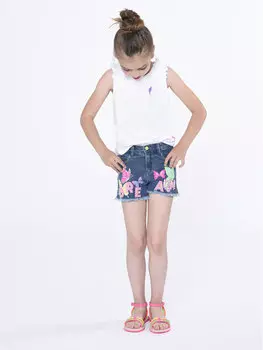 Джинсовые шорты стандартного кроя Billieblush, синий