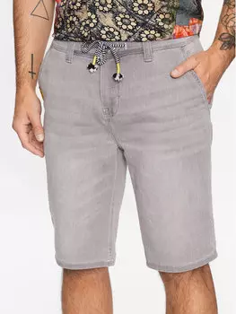 Джинсовые шорты стандартного кроя Indicode, серый