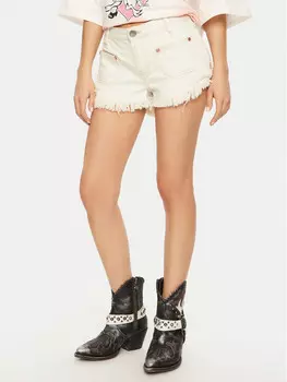 Джинсовые шорты стандартного кроя One Teaspoon, экрю