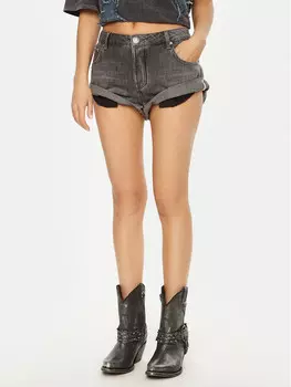 Джинсовые шорты стандартного кроя One Teaspoon, серый