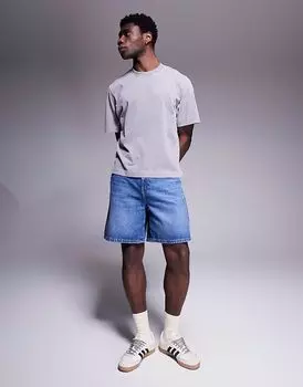 Джинсовые шорты стандартной длины ASOS DESIGN темно-синего цвета