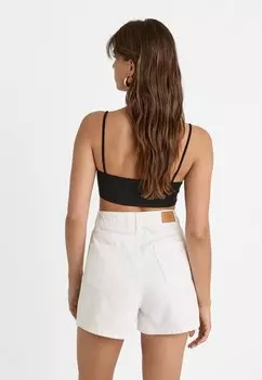 Джинсовые шорты Stradivarius, белые