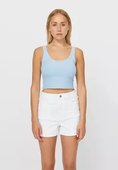 Джинсовые шорты Stradivarius, белый