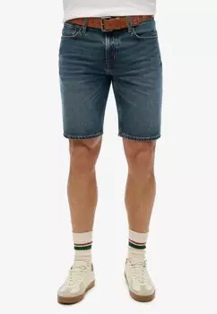 Джинсовые шорты STRAIGHT Superdry, темно-синий