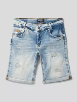 Джинсовые шорты стрейч, модель Boys Jean Short Blue Effect, светло-синий