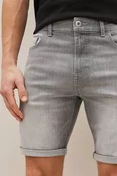 Джинсовые шорты стрейч Next, серый
