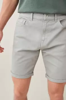 Джинсовые шорты стрейч Next, серый