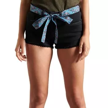 Джинсовые шорты Superdry Lace Hot, черный