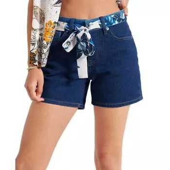 Джинсовые шорты Superdry Mid Rise Slim, синий
