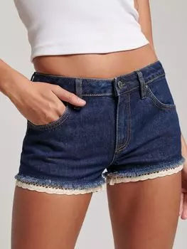 Джинсовые шорты Superdry, ван дайк среднего б/у