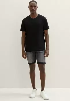 Джинсовые шорты SUPERFLEX JOSH TOM TAILOR, черный деним
