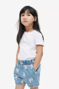 Джинсовые шорты свободного кроя H&M