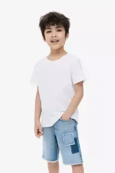 Джинсовые шорты свободного кроя H&M, синий