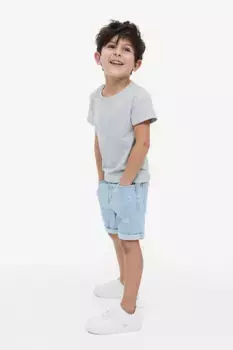 Джинсовые шорты свободного кроя H&M, синий
