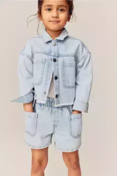 Джинсовые шорты свободного кроя H&M, синий