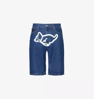 Джинсовые шорты свободного кроя Puppy Icecream, индиго