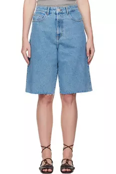 Джинсовые шорты свободного кроя Rhe, синий