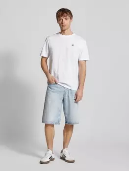 Джинсовые шорты свободного кроя с пятью карманами Calvin Klein Jeans, светло-голубой