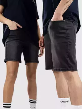 Джинсовые шорты свободного кроя Urban Classics, черный