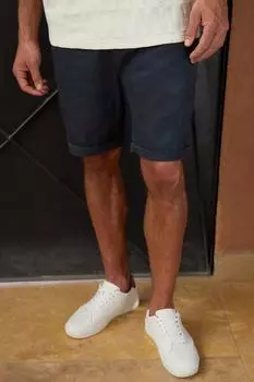 Джинсовые шорты "Tillage" из эластичного перекрашенного материала Threadbare, синий