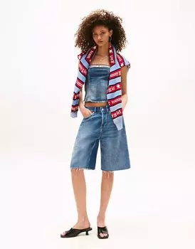 Джинсовые шорты Tommy Jeans tommy girl star темного цвета