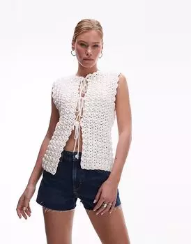 Джинсовые шорты Topshop А-силуэта насыщенного синего цвета