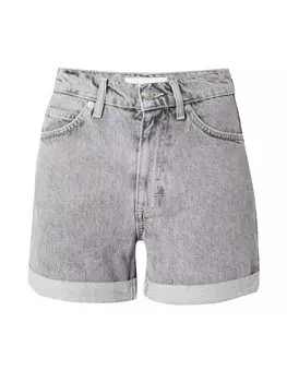 Джинсовые шорты TOPSHOP Slim fit Jeans, серый деним