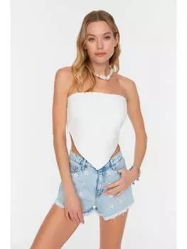 Джинсовые шорты trendyol, светло-синий