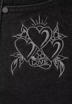 Джинсовые шорты TRIPLE HEART JORTS Ed Hardy, черный