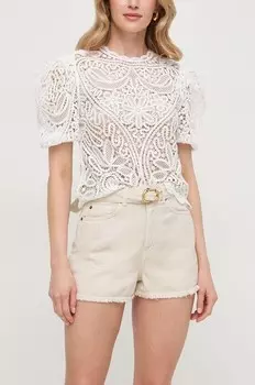 Джинсовые шорты Twinset, бежевый