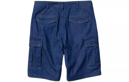 Джинсовые шорты унисекс цвета морской волны Uniqlo, цвет Sea Blue